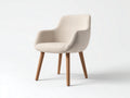 Poltrona - tessuto testurizzato-legno - 68x64x82 cm - beige - nordico