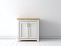 Credenza-Legno-Metallo-102x39x76 cm-Bianco-Naturale-Stile country