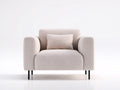 Poltrona - tessuto-metallo - 112x94x78 cm - beige-nero - moderno